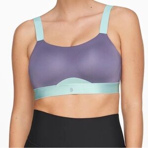Third Love Kinetic Adjustable Sports Bra 34F Blue Purple Back Closure
